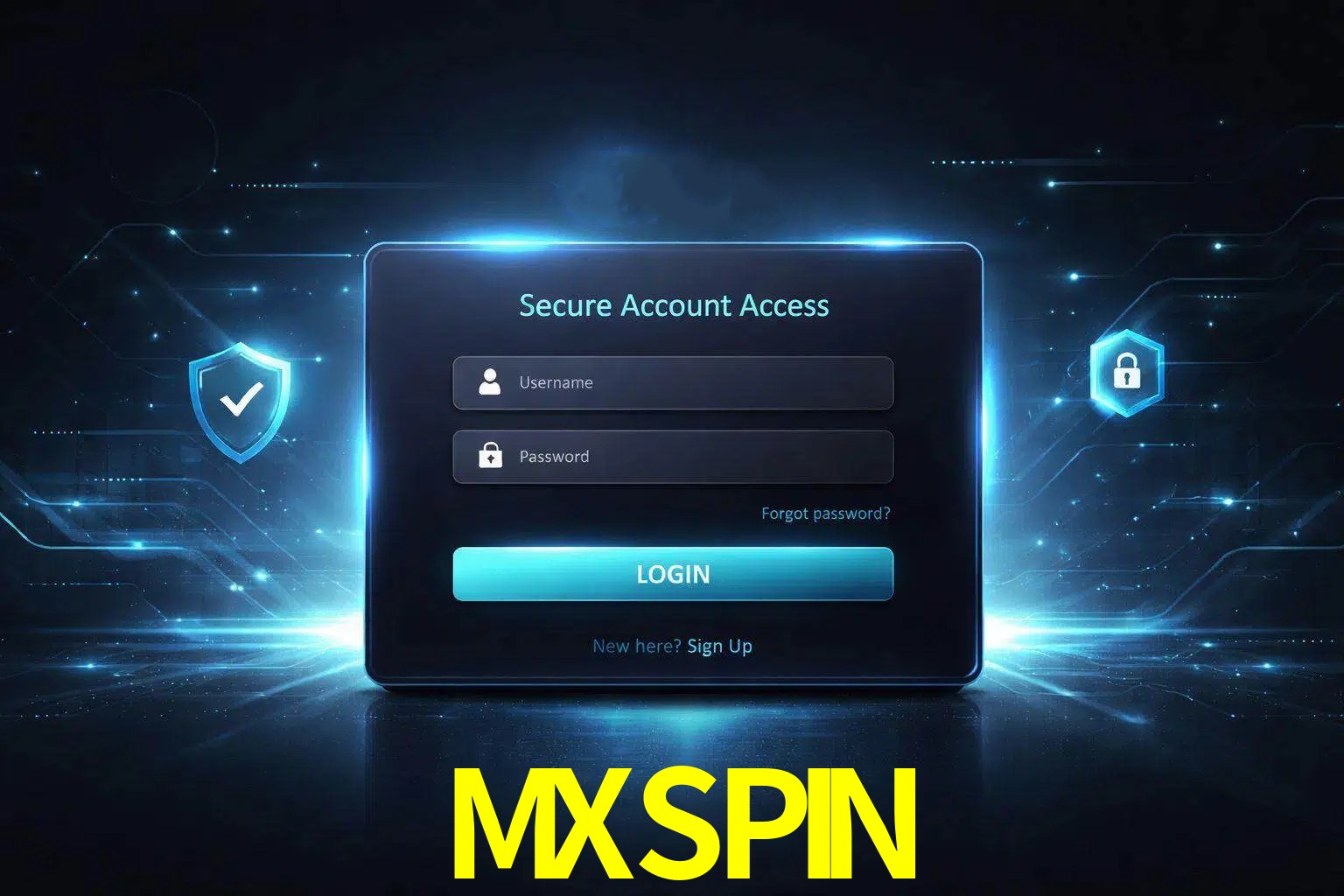 Pantalla de inicio de sesión de cuenta MXSPIN para usuarios en México