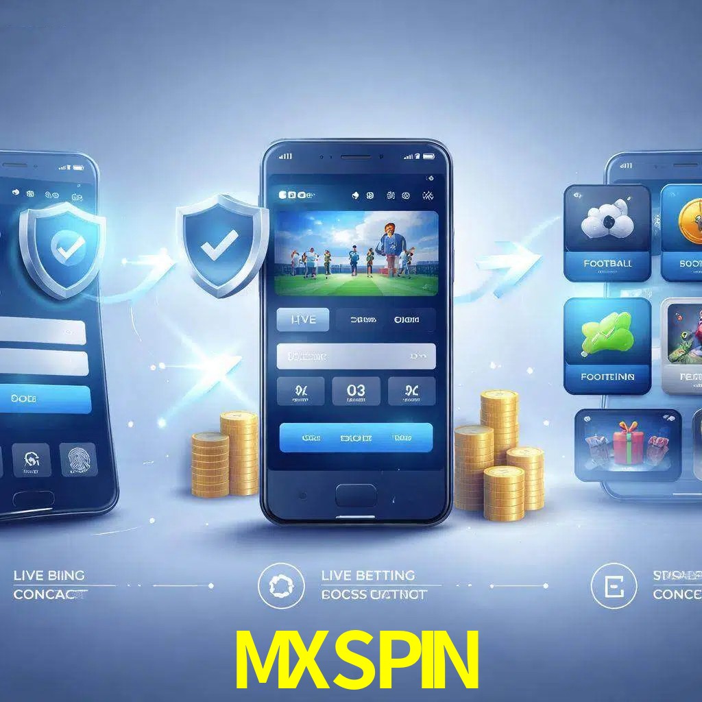 Pasos de acceso a la app MXSPIN en pantalla de teléfono móvil